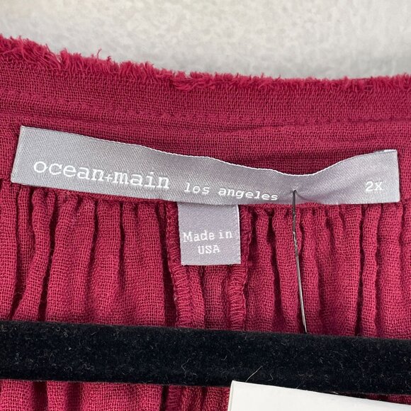 NEW Ocean + Main Womens Plus 2X Maxi Dress Gauzy Pockets Kaftan Lagenlook - Picture 5 of 13